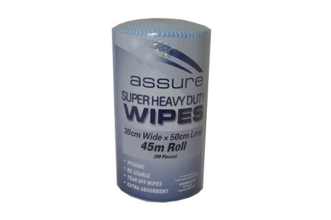 ASSURE H/DUTY WIPER ON A ROLL BLUE 45M ROLL