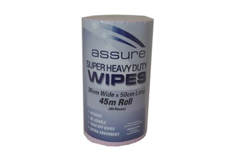 ASSURE H/DUTY WIPER ON A ROLL RED 45M ROLL