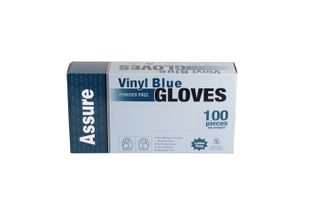 VINYL GLOVE P/FREE BLUE LARGE -PACKET