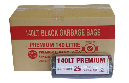 GARBAGE BAGS PREMIUM BLACK 140L 200/CTN