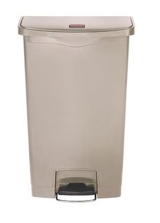 RUBBERMAID 68L SLIM JIM PEDAL BIN BEIGE