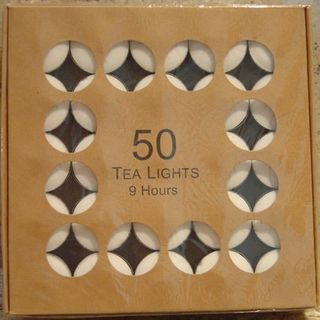 TEALIGHTS 9 HOUR BURN TIME BOX 50