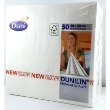 DUNILIN NAPKIN WHITE 40CM 540CTN 186757