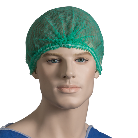 HAIRNET CRIMPED N/WOVEN GREEN 1000/CTN