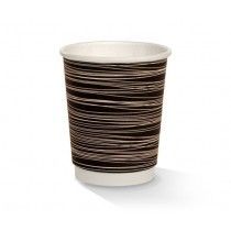 COFFEE CUP BLK PRINT D/W 8OZ 500/CTN