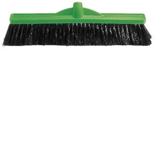 MEDIUM STIFF POLY BROOM 450MM GREEN