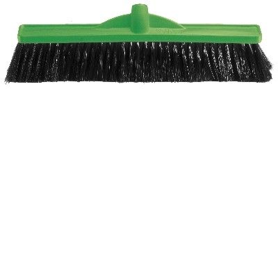 MEDIUM STIFF POLY BROOM 450MM GREEN