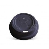 PLASTIC HOT & COLD LID 80MM BLACK SUITS KHC8D 1000/CTN