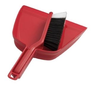 DUST PAN SET RED