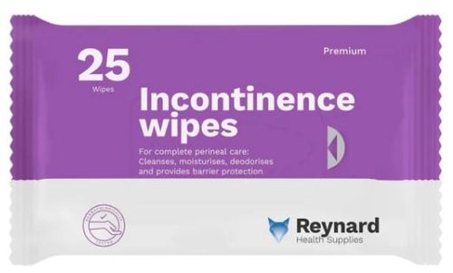 RHS103A INCONTINENCE WIPES 25PK 12/CTN