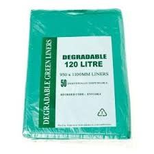 DEGRADABLE GREEN BIN LINER 120LT 200/CTN