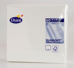 DUNISOFT 48CM NAPKIN WHITE 360/CTN