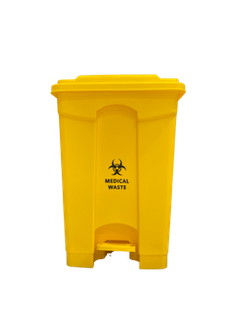 PEDAL BIN 70L YELLOW BASE YELLOW LID