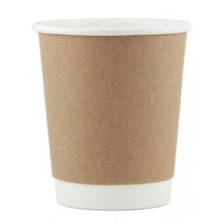 COFFEE CUP DW 8OZ KRAFT 500/CTN