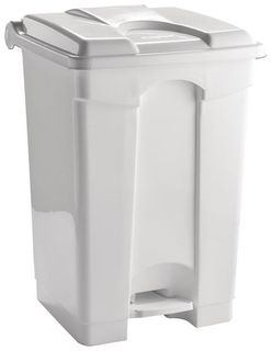 PEDAL BIN 70L WHITE BASE AND LID