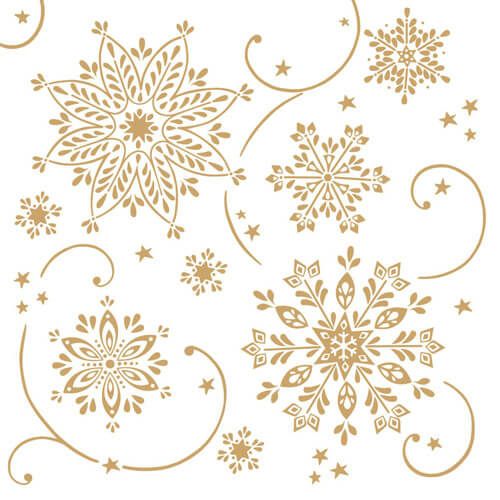 CRISTAL GOLD/WHITE AIRLAID NAPKIN 40CM