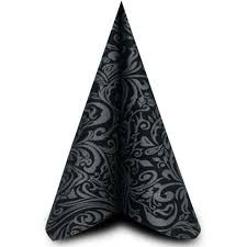 NAPKIN AIRLAID LIAS BLACK/SILVER 50/PKT