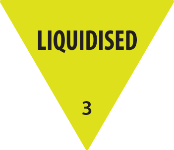 REMOVABLE 30MM TRIANGLE LIQUIDISED 500/ROLL
