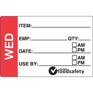 REMOVABLE PREP DAY LABEL 49X75 WED 250/ROLL