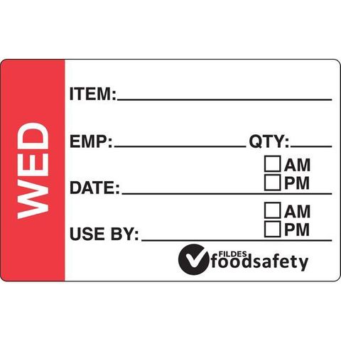 REMOVABLE PREP DAY LABEL 49X75 WED 250/ROLL