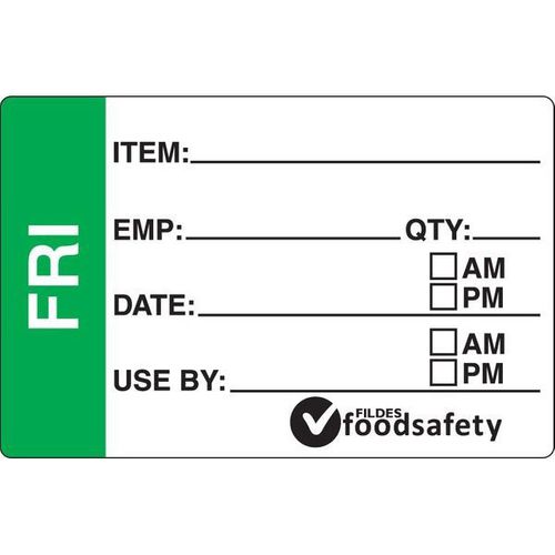 REMOVABLE PREP DAY LABEL 49X75 FRIDAY 250/ROLL