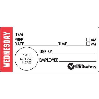 DURABLE 47X99MM SHELF LIFE - WEDNESDAY 500/ROLL