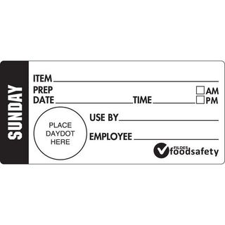 DURABLE 47X99MM SHELF LIFE - SUNDAY 500/ROLL