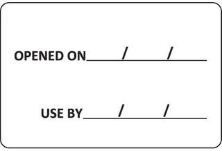 REMOVABLE 38X25MM OPENED ON/USE BY 500/R