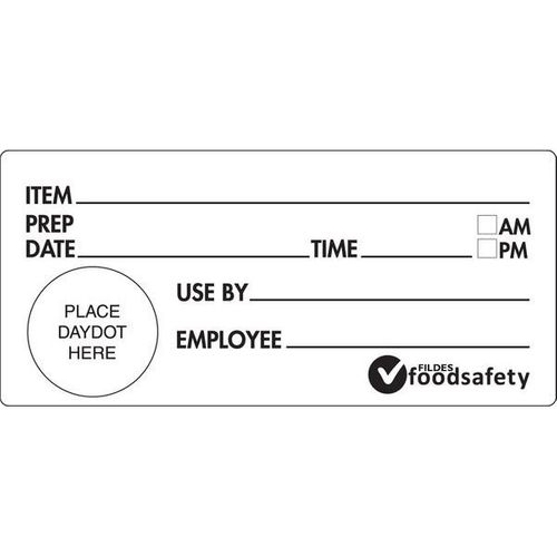 DISSOLVABLE 102 X 47MM SHELF LIFE LABEL 500/ROLL