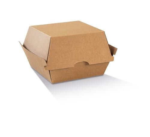 HIGH BURGER BOX BROWN CORRUGATED 200/CTN