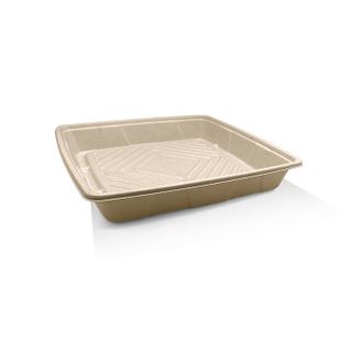 UNBLEACHED SUGARCANE PLATTER 12" 100/CTN