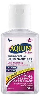 AQIUM HAND SANITISER ULTRA 60ML 36/CTN