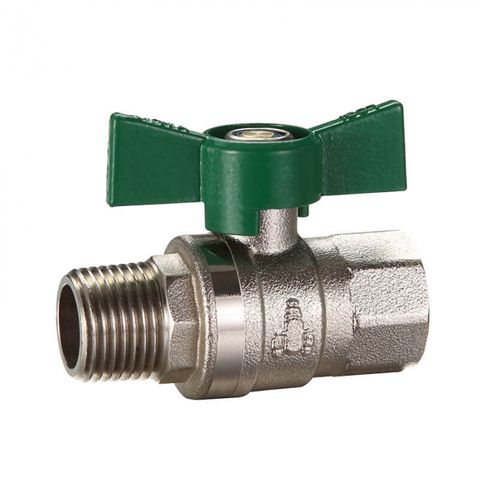 DUAL APPROVED BALL VALVE BUTTERFLY HANDLE M/F