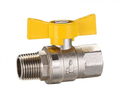 GAS BALL VALVE BUTTERFLY HANDLE M/F