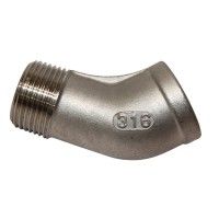 STAINLESS STEEL 45° M/F ELBOW