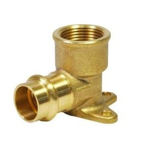 GAS PRESS FIT BRASS FEMALE LUGGED ELBOW