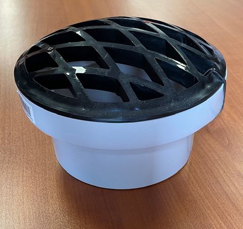 DWV FINISHING COLLAR WITH DOMED GRATE
