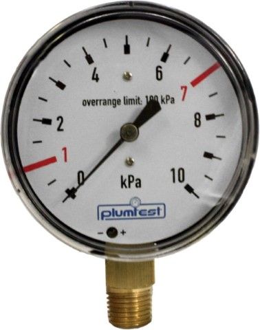 10 KPA GAUGE ONLY TO SUIT DRY MANOMETER