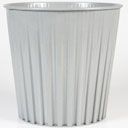 METAL RUBBISH BIN GREY FLUTELINE