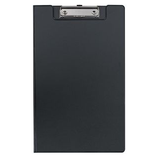 CLIPBOARD FM BLACK PVC FOOLSCAP