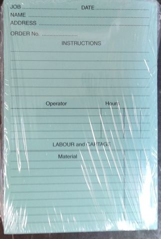 JOB CARD GREEN PK/200