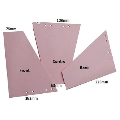 PINK TRIANGLES 2 HOLE PUNCHED PKT300