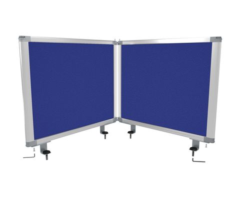 DESK MOUNTED PARTITION BLUE W1500XH450MM
