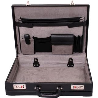 BRIEFCASE MAKIRI BLACK PU EXPANDABLE