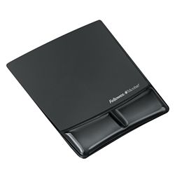 FELLOWES MOUSE PAD/WRIST SUPPORT BLACK