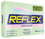 COLOURED PAPER REFLEX GREEN A4 80GSM