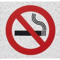 SIGN SELF ADHESIVE ROSEBUD NO SMOKING SY