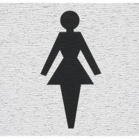 SIGN SELF ADHESIVE ROSEBUD WOMAN SYMBOL