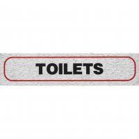 SIGN SELF ADHESIVE ROSEBUD TOILETS