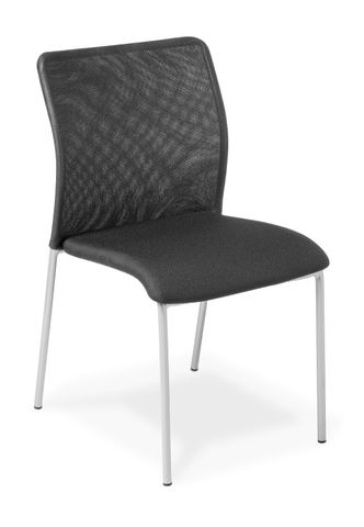 VISITOR CHAIR RUN MESH NO ARMS BLACK